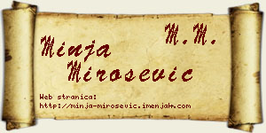 Minja Mirošević vizit kartica